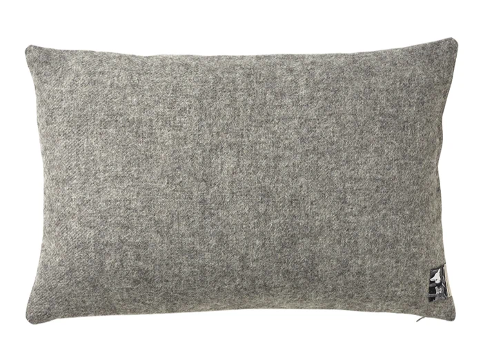 Silkeborg Uldspinderi, Gotland, Pude, Nordic Grey, 100% Pure Wool, L:60 x B:40 cm