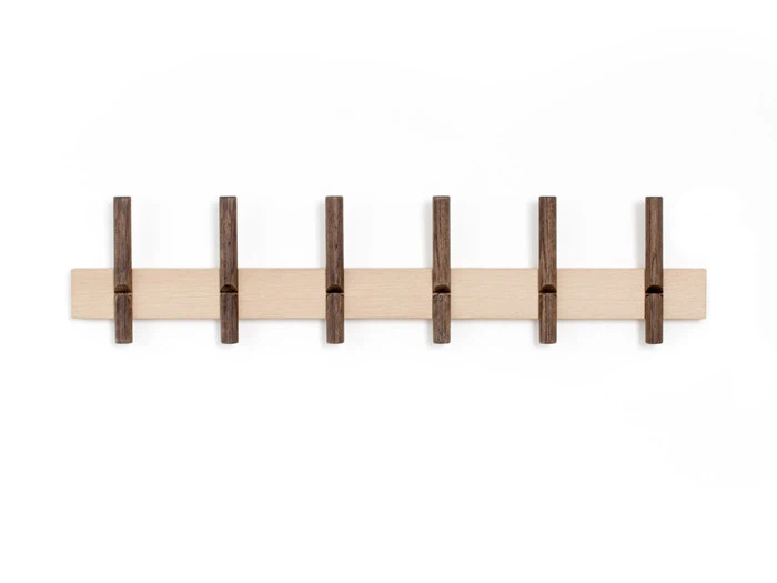 Reces knagerække med 6 knager i egetræ fra Roon & Rahn - 78 cm