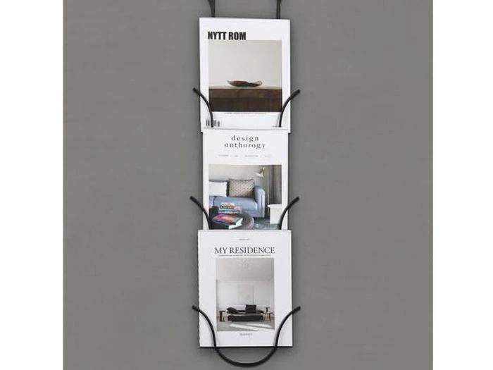 Villa Collection, Magasin/Tallerken holder, Sort, Metal, H:110 x B:23,5 cm