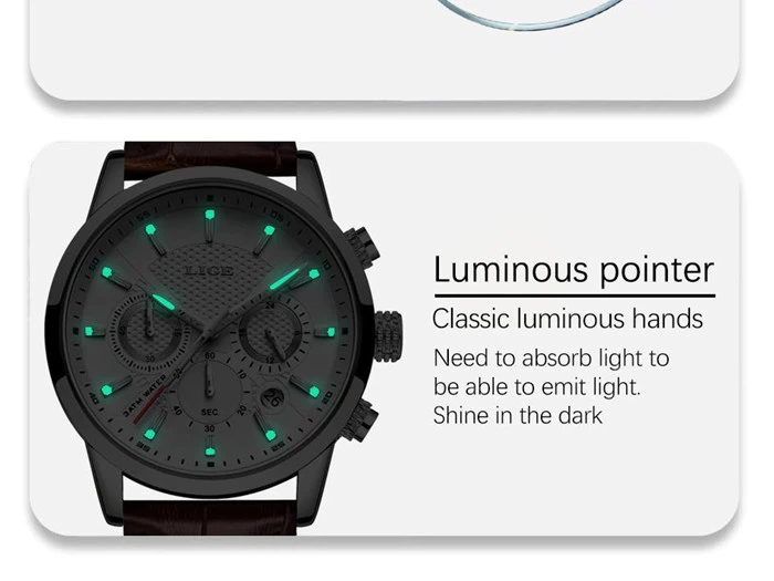 Design ur med læderrem