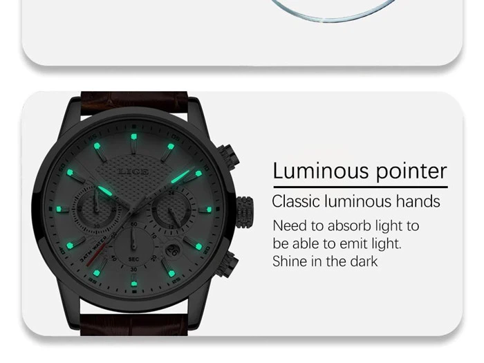 Designerur med læderrem