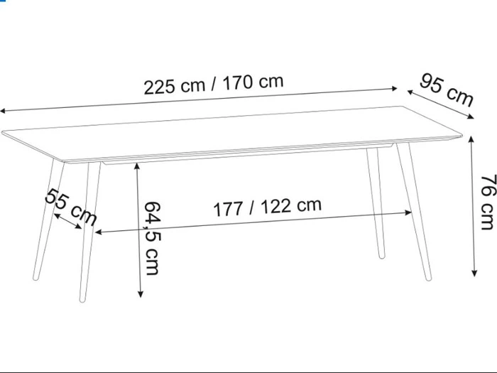 STICK-75-O dansk arkitekttegnet spisebord fra PBJ Designhouse