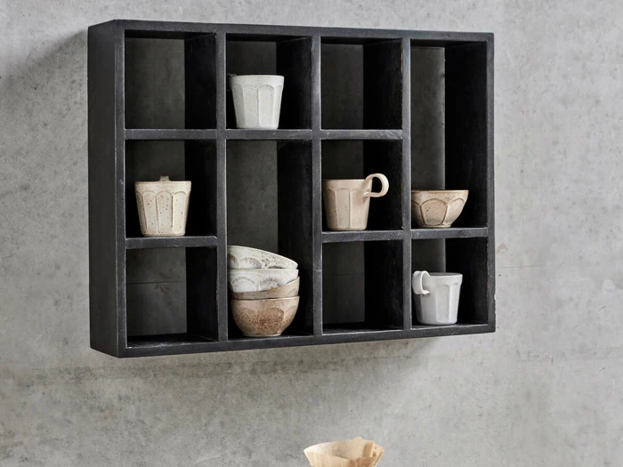 House Doctor, Display, Hylde, Sort, Træ, H:64 x D:13 x L:48 cm