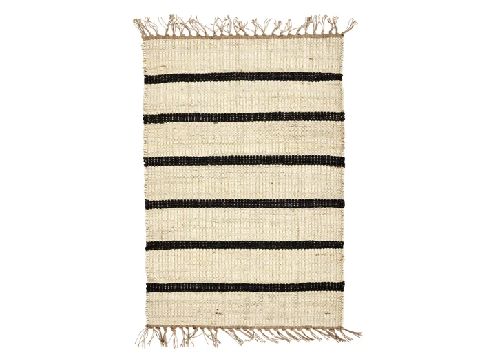 House Doctor, Sima, Tæppe, Sort, Natur, Jute, B:60 x L:90 cm