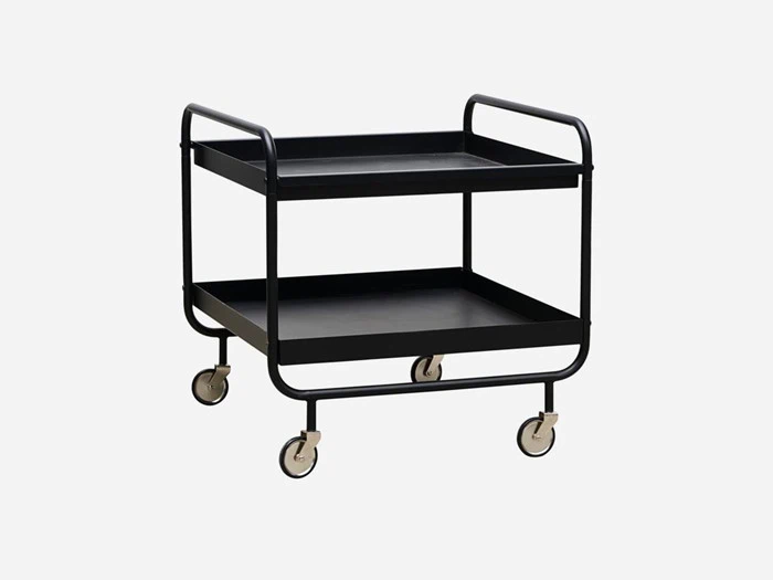 Trolley roll rullebord i sort fra House Doctor - 60x60 cm