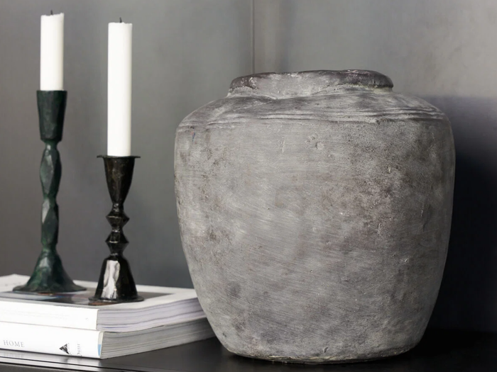 House Doctor, Rustik, Vase, Grå, Beton, H:31 x Dia:27 cm