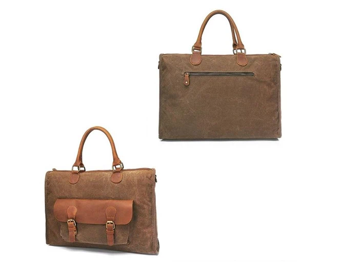 Lærred business dokumentmappe/laptop/kontor taske no.2167