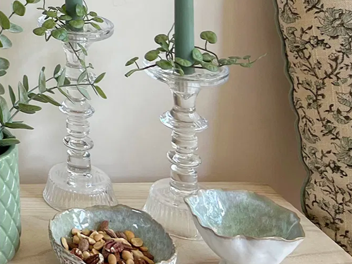 La Vida, Lysestage, Vendbar, Klar, H:22,5 x Dia:10 cm