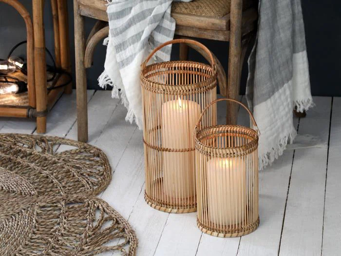 Chic Antique, Lanterne, Natur, Bambus, H:36,5 x Ø:20 cm