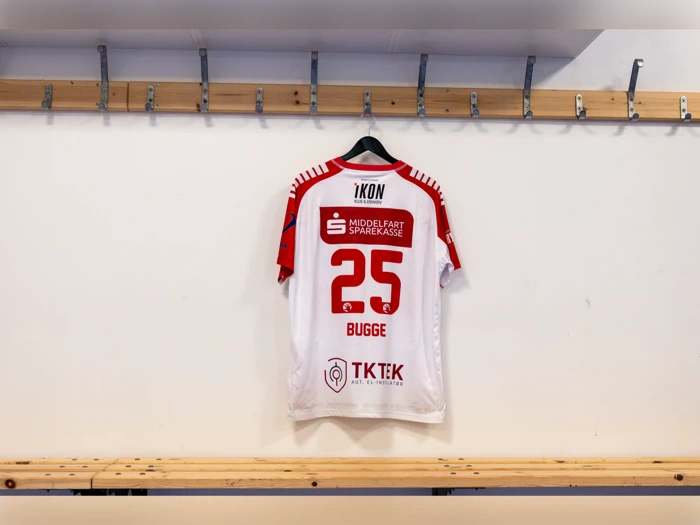 #25 Markus Bugges matchworn trøje i str. 2XL