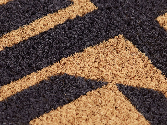 House Doctor, Indi, Dørmåtte, Natur, Sort, Kokusfibre, Latex, L:60 x B:40 cm