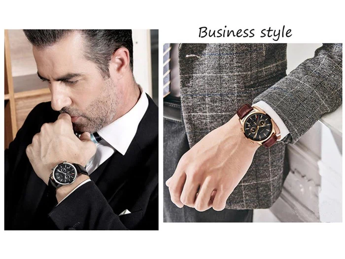 Designerur med læderrem