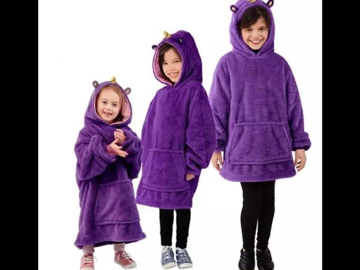 2-i-1 bamse hoodie - pink