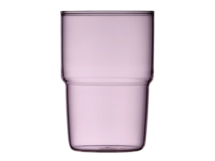 Lyngby Glas, Torino, Drikkeglas, Lyserød, Sæt af 2 stk. 40 cl. H:11,5 x Dia:7,7 cm