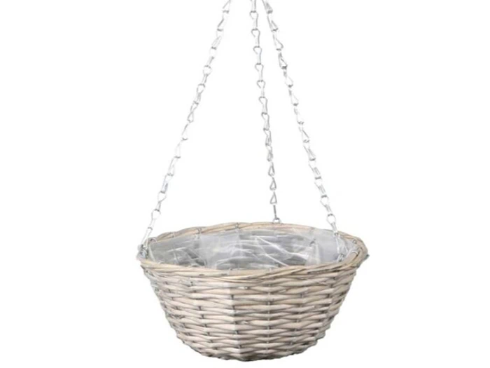 Lauvring, Ampel, Hængepotte, Natur, Grå, Pil, Dia:30 x H:16 cm