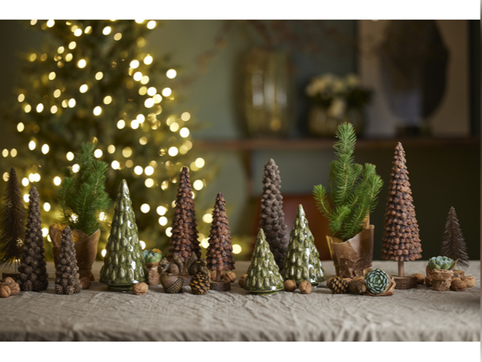 Edelweiss, Juletræ, Brun, Træ, H:15 cm