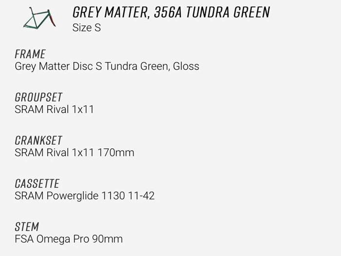 Grey Matter fra Argon 18 - doneret til GIRL GANG CC x Støt Brysterne