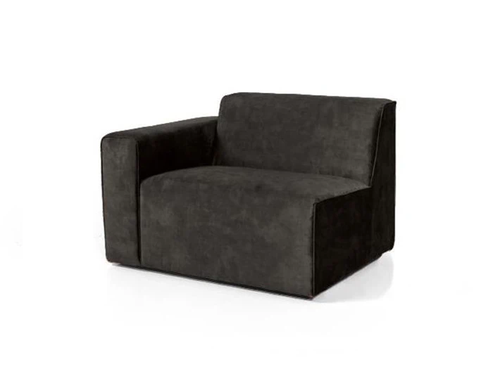 Couz 370/014, modul m/arm til venstre - Antracitgråt velour