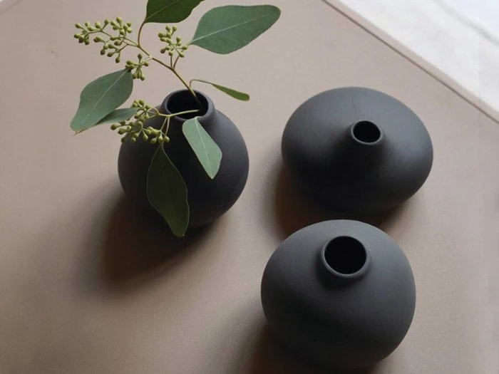 Blomus Nona Sæt af 3 Vaser, pewter (grå)