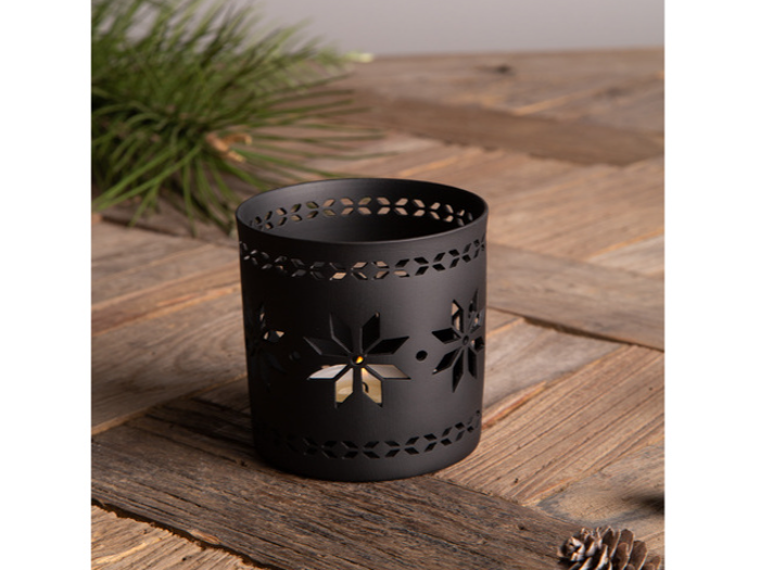 Holmen, Stjerne, Lysestage, Sort, Metal, Dia:8 x H:7,8 cm