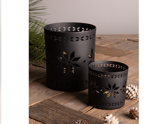 Holmen, Stjerne, Lysestage, Sort, Metal, Dia:11 x H:13,7 cm