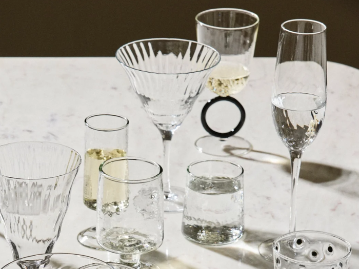 Nordal, GARO, Champagneglas, Klar, Glas, Pakke m. 4 stk., H:27,5 x Dia:7,7 cm