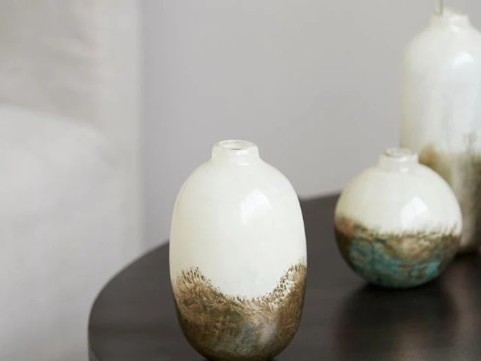 House Doctor, Earth vase, beige, glas, 16x9