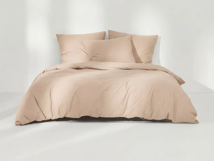 Sekan Studio, 2 Sæt, Percale, Sengesæt, Valnød, 100% økologisk bomuld, B:140xL:220 / B:60xL:63 cm