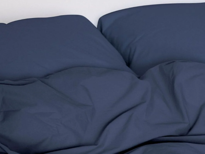 Sekan Studio, 2 Sæt, Percale, Sengesæt, Navy, 100% økologisk bomuld, B:140 x L:220 / B:60 x L:63 cm