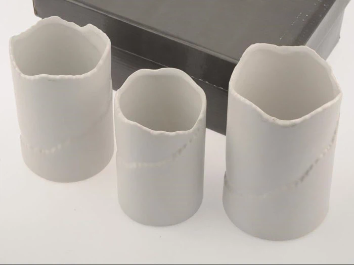 9 Flotte LITTLE LUXURY HOME MATT WHITE  vaser i 3 str. -  pakket i 3 Æsker