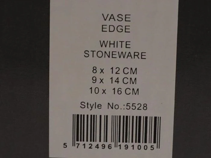 9 Flotte LITTLE LUXURY HOME MATT WHITE  vaser i 3 str. -  pakket i 3 Æsker