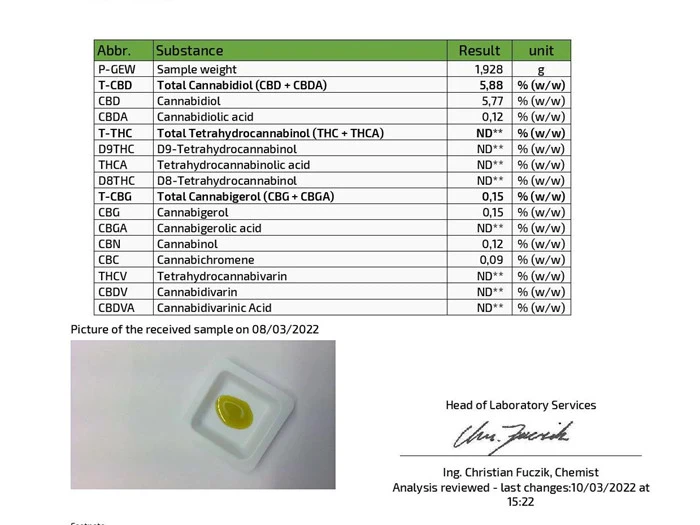 CBD 5% (5,88%) Fuldspektrum 10ml Valentin