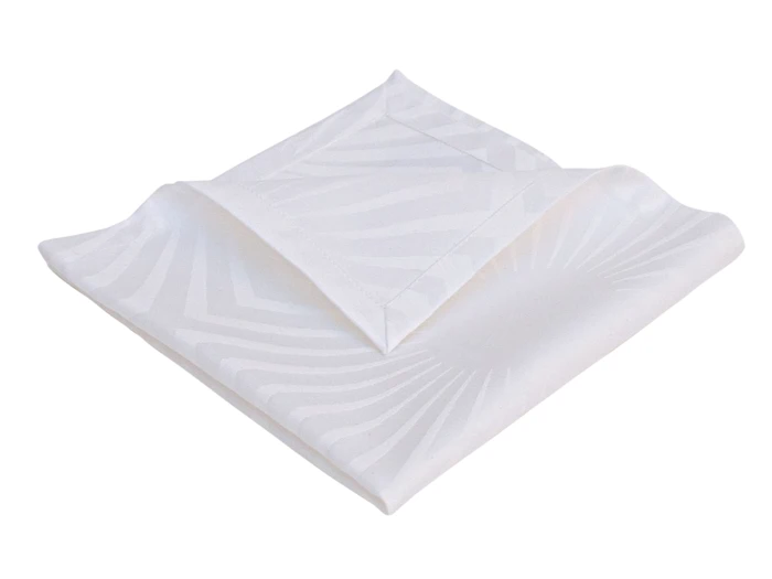 Compliments, Sun Damask, Stofserviet, Hvid, Damask bomuld, L:45 x B:45 cm