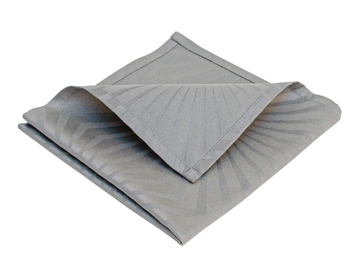 Compliments, Sun Damask, Stofserviet, Lysegrå, Damask bomuld, L:45 x B:45 cm
