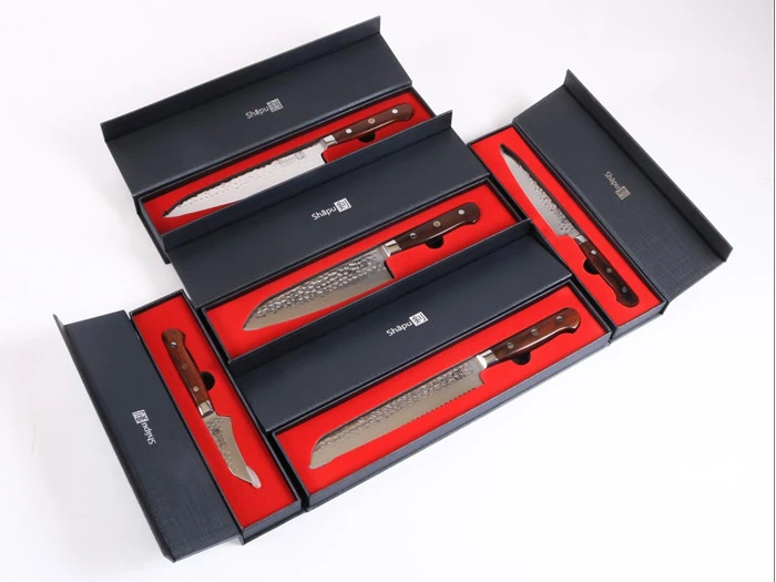 5 stk Shāpu S2 kokkeknive damaskusstål - VEJL. PRIS 8.275,-