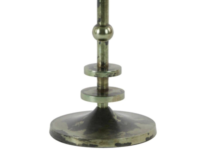 Light & Living, YAIRA, Lysestage, Nickel grøn antique, Jern, Ø:14,5 x H:46 cm