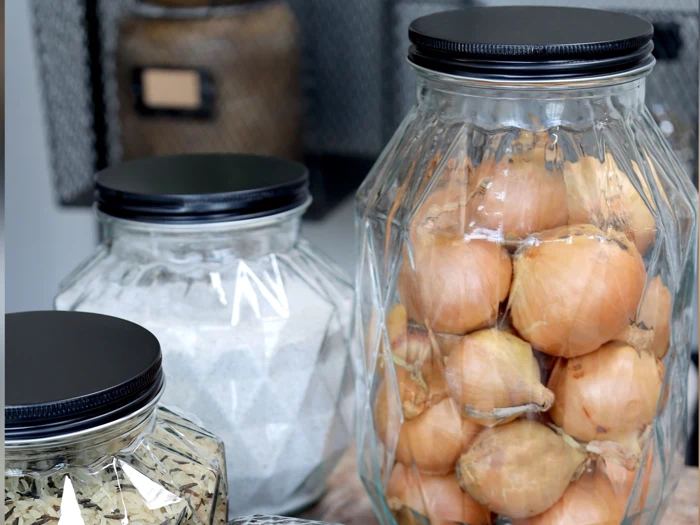 Chic Antique, Opbevaringsglas m. diamantudskæring, kKar, Glas, Jern, H:26 x Ø:16 cm