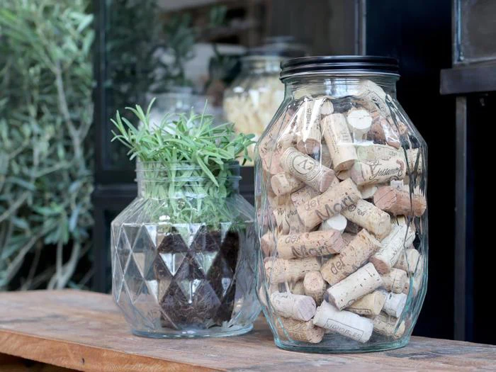 Chic Antique, Opbevaringsglas m. diamantudskæring, Klar, Glas, Jern, H:22 x Ø:16 cm