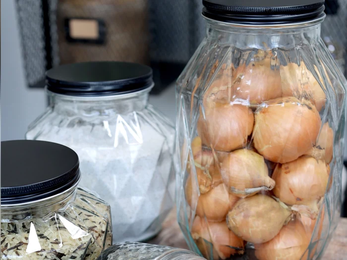 Chic Antique, Opbevaringsglas m. diamantudskæring, Klar, Glas, Jern, H:22 x Ø:16 cm