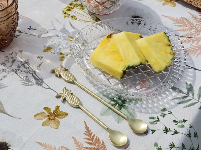 Chic Antique, Ske m. ananas, antique messing, Rustfrit stål, Messing galvaniseret, H:14 cm