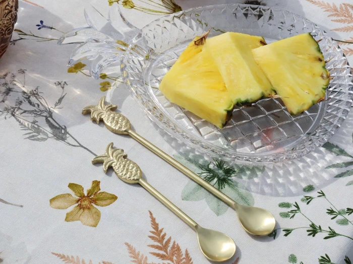 Chic Antique, Ske m. ananas, Antique messing, Rustfrit stål, Messing galvaniseret, H:19 cm