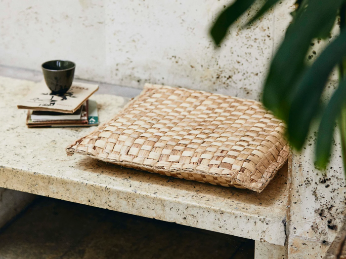 Nordal, DUBNE, Gulvpude, Natur, Vandhyacint, L:50 x B:50 cm