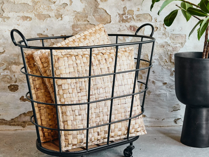 Nordal, DUBNE, Gulvpude, Natur, Vandhyacint, L:50 x B:50 cm