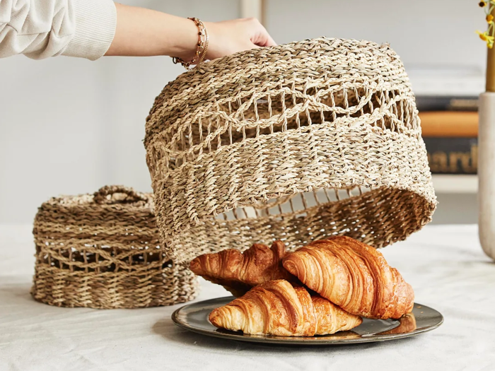 Nordal, DISHY, Dekorations cover, Flet, Natur, Søgræs, H:10 x Dia:19 cm