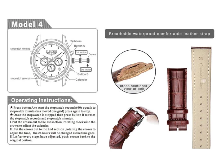 Design ur med læderrem