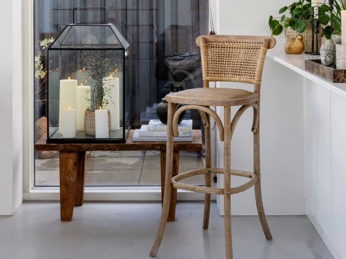 Chic Antique, LED, Bloklys, Udendørs, Hvid, PP, H:25 x Ø:10 cm