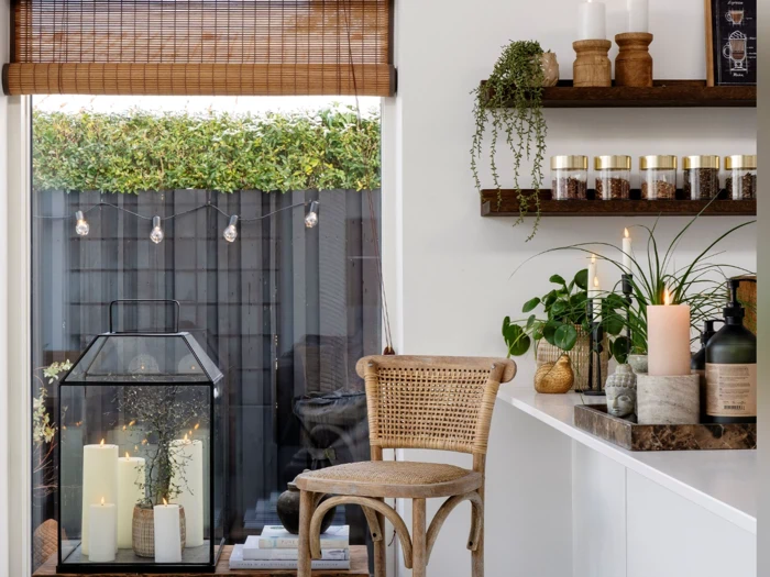 Chic Antique, LED, Bloklys, Udendørs, Hvid, PP, H:35 x Ø:10 cm