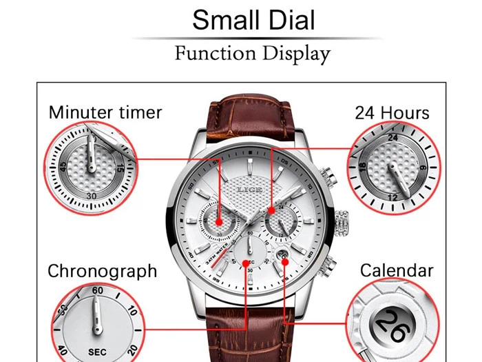 Design ur med læderrem