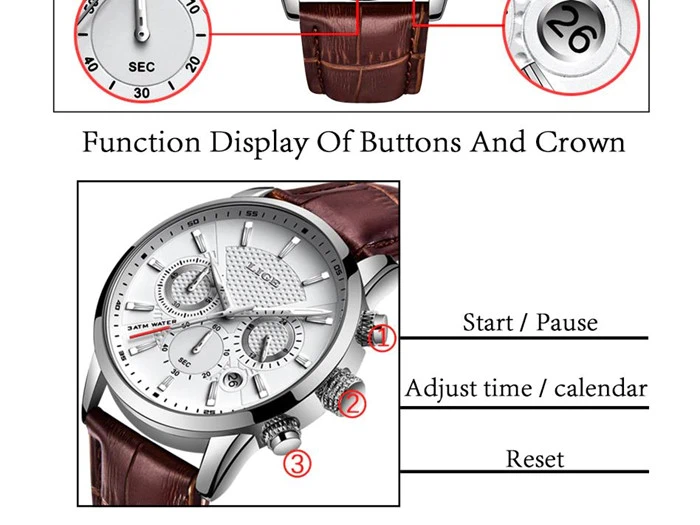 Design ur med læderrem