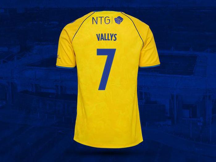 #7 Vallys matchworn trøje i str. L fra Brøndby IF v Lyngby Boldklub 3. marts